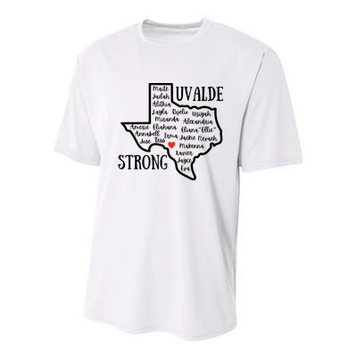 Uvalde Strong Remember The Victims Youth Performance Sprint T-Shirt