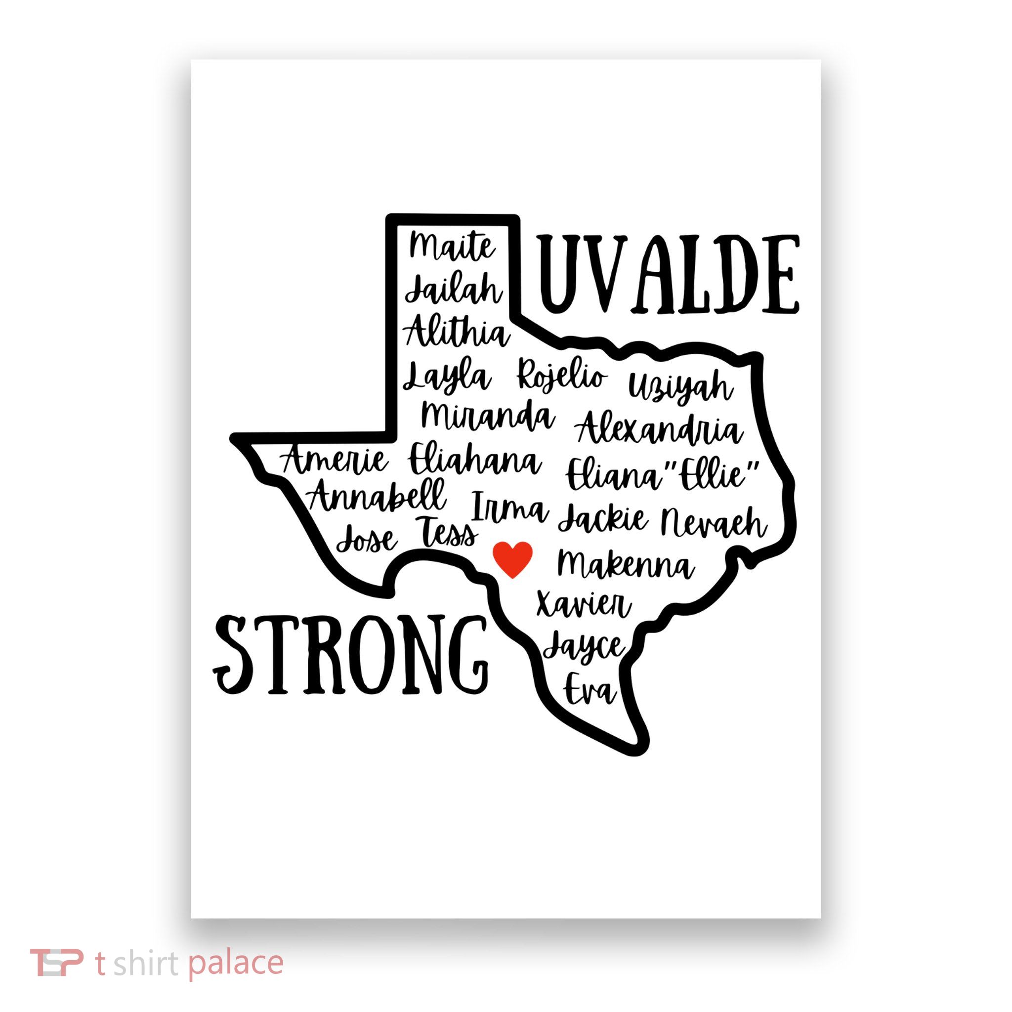 Uvalde Strong Remember The Victims Poster