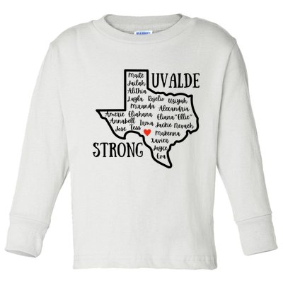 Uvalde Strong Remember The Victims Toddler Long Sleeve Shirt