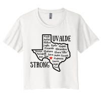 Uvalde Strong Remember The Victims Women's Crop Top Tee