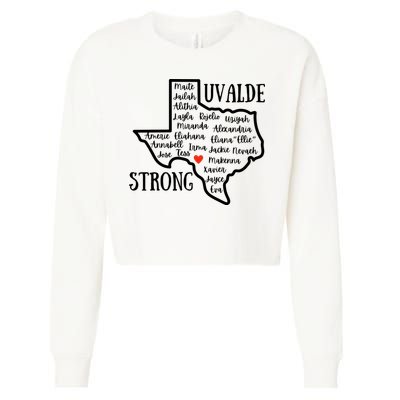 Uvalde Strong Remember The Victims Cropped Pullover Crew