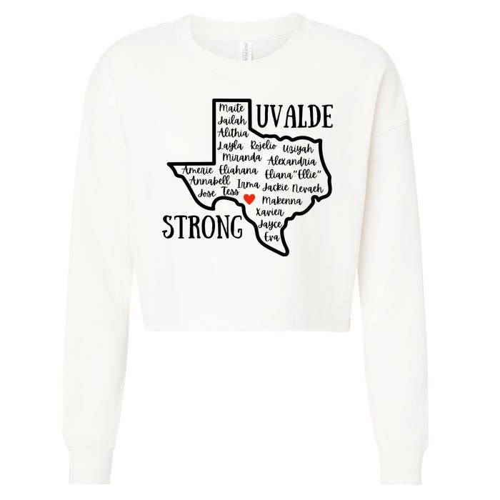 Uvalde Strong Remember The Victims Cropped Pullover Crew