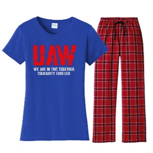 UAW Strike Red United Auto Workers Union UAW Strong Women's Flannel Pajama Set