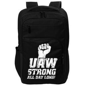 UAW Strike Red United Auto Workers Union UAW Strong Impact Tech Backpack