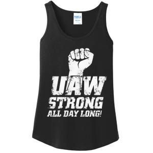 UAW Strike Red United Auto Workers Union UAW Strong Ladies Essential Tank