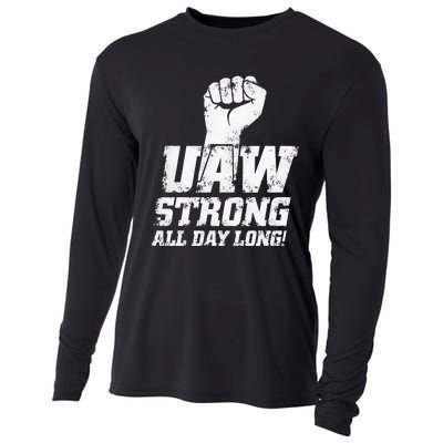 UAW Strike Red United Auto Workers Union UAW Strong Cooling Performance Long Sleeve Crew