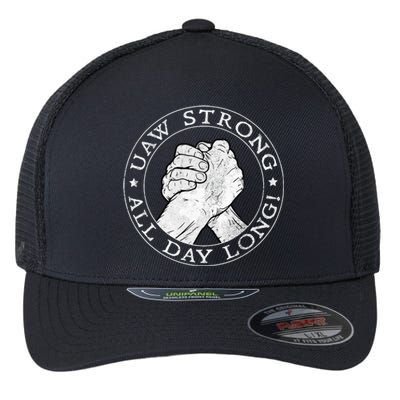 UAW Strike Red United Auto Workers Picket Sign Flexfit Unipanel Trucker Cap