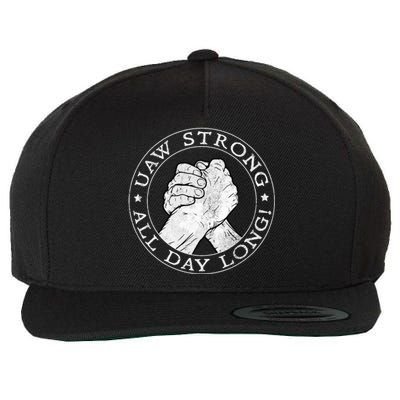 UAW Strike Red United Auto Workers Picket Sign Wool Snapback Cap