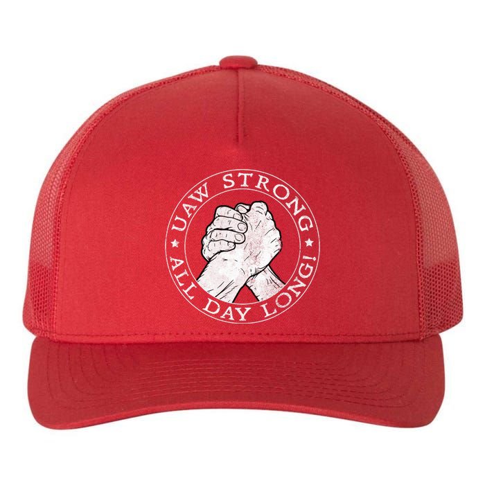 UAW Strike Red United Auto Workers Picket Sign Yupoong Adult 5-Panel Trucker Hat