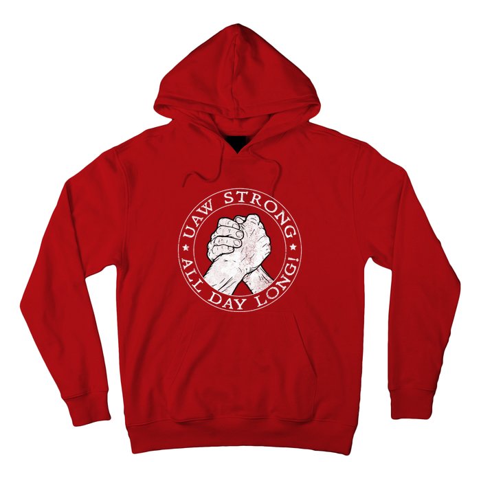 UAW Strike Red United Auto Workers Picket Sign Hoodie