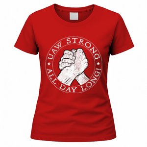 UAW Strike Red United Auto Workers Picket Sign Women's T-Shirt