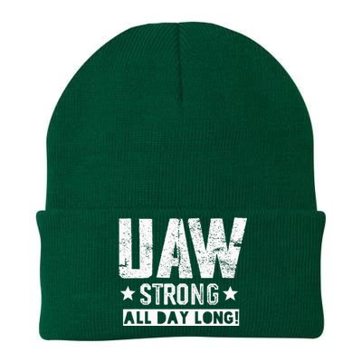 UAW Strike Red UAW Union Strike Solidarity UAW Strong Knit Cap Winter Beanie