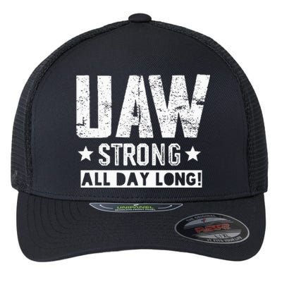 UAW Strike Red UAW Union Strike Solidarity UAW Strong Flexfit Unipanel Trucker Cap