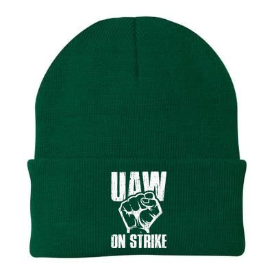 UAW Strike Red United Auto Workers Picket Sign Knit Cap Winter Beanie