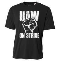 UAW Strike Red United Auto Workers Picket Sign Cooling Performance Crew T-Shirt