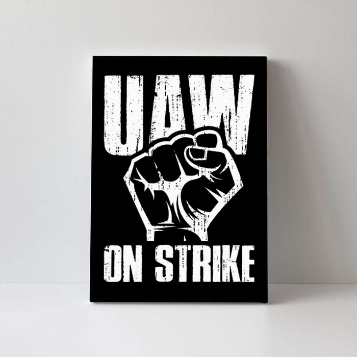 UAW Strike Red United Auto Workers Picket Sign Canvas