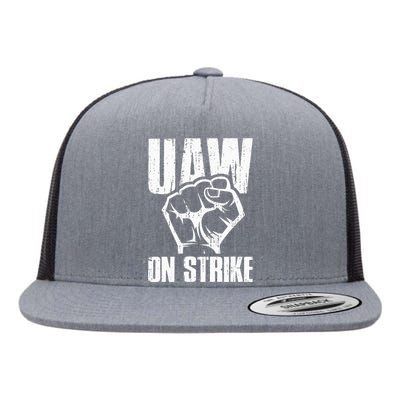 UAW Strike Red United Auto Workers Picket Sign Flat Bill Trucker Hat