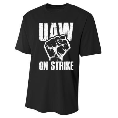 UAW Strike Red United Auto Workers Picket Sign Performance Sprint T-Shirt