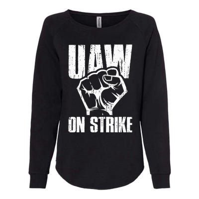 UAW Strike Red United Auto Workers Picket Sign Womens California Wash Sweatshirt