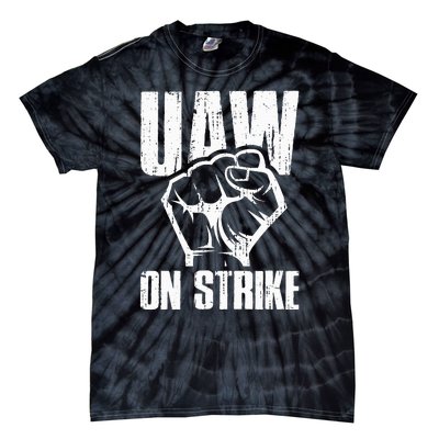 UAW Strike Red United Auto Workers Picket Sign Tie-Dye T-Shirt