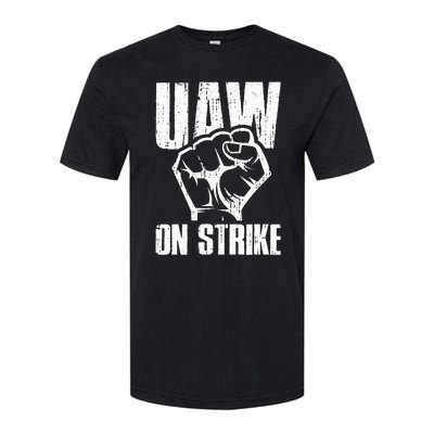 UAW Strike Red United Auto Workers Picket Sign Softstyle CVC T-Shirt