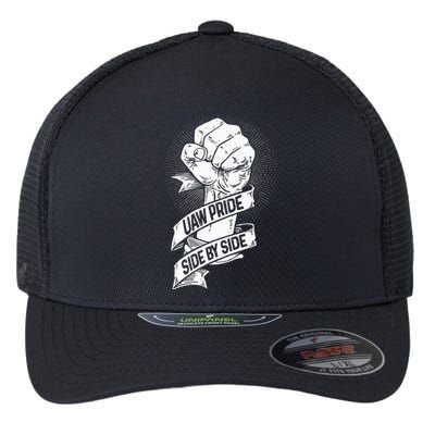 UAW Strike Red United Auto Workers Picket Sign Flexfit Unipanel Trucker Cap