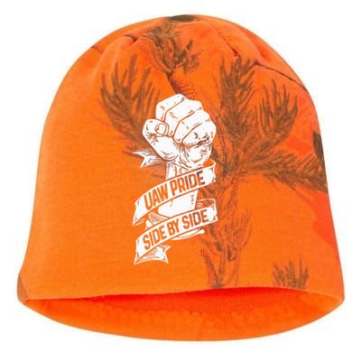 UAW Strike Red United Auto Workers Picket Sign Kati - Camo Knit Beanie