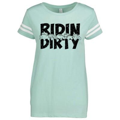 Utv Sxs Rider Riding Dirty Atv Offroad Riding Sxs Enza Ladies Jersey Football T-Shirt