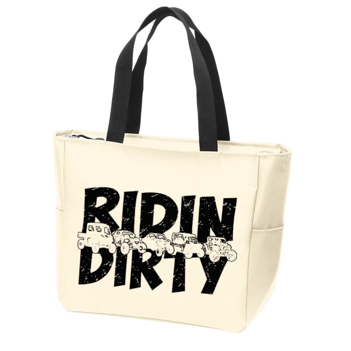 Utv Sxs Rider Riding Dirty Atv Offroad Riding Sxs Zip Tote Bag