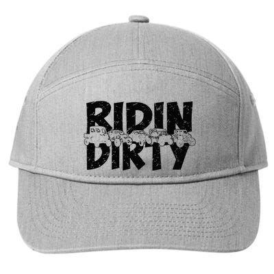Utv Sxs Rider Riding Dirty Atv Offroad Riding Sxs 7-Panel Snapback Hat