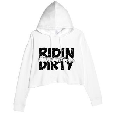 Utv Sxs Rider Riding Dirty Atv Offroad Riding Sxs Crop Fleece Hoodie