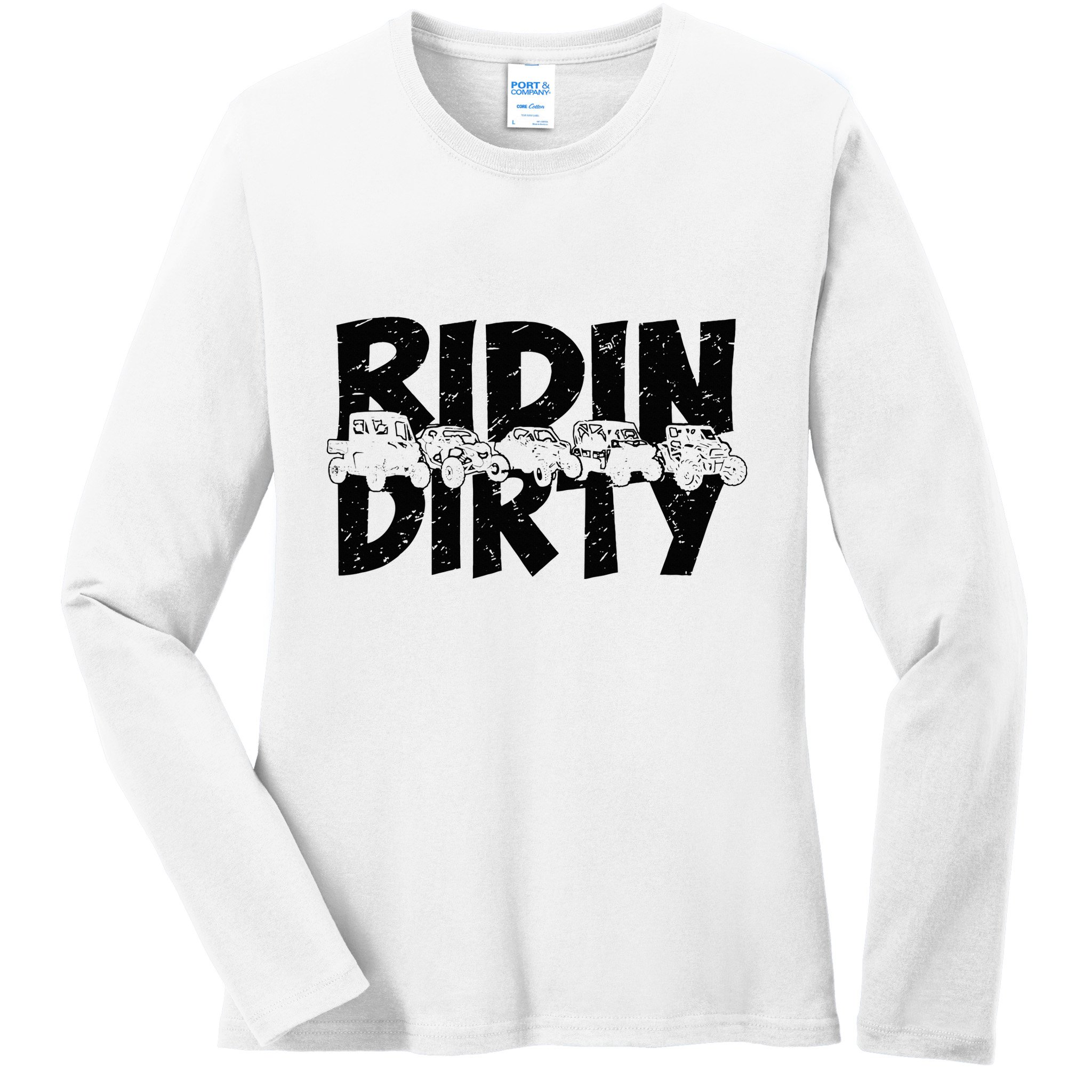 Utv Sxs Rider Riding Dirty Atv Offroad Riding Sxs Ladies Long Sleeve Shirt