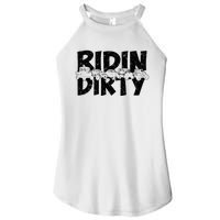 Utv Sxs Rider Riding Dirty Atv Offroad Riding Sxs Women's Perfect Tri Rocker Tank