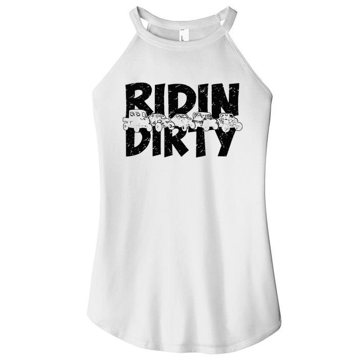 Utv Sxs Rider Riding Dirty Atv Offroad Riding Sxs Women's Perfect Tri Rocker Tank