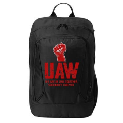 UAW Strike Red United Auto Workers Union UAW Strong City Backpack