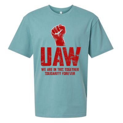 UAW Strike Red United Auto Workers Union UAW Strong Sueded Cloud Jersey T-Shirt