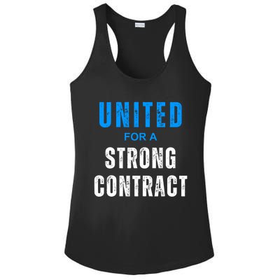 UAW Strike Red United Auto Workers Picket Sign Design Ladies PosiCharge Competitor Racerback Tank