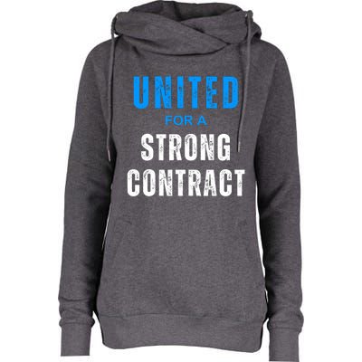 UAW Strike Red United Auto Workers Picket Sign Design Womens Funnel Neck Pullover Hood