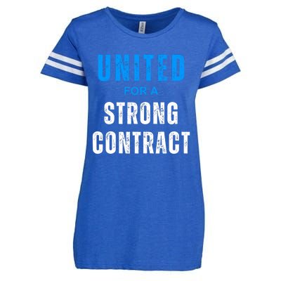 UAW Strike Red United Auto Workers Picket Sign Design Enza Ladies Jersey Football T-Shirt