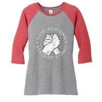 UAW Strike Red United Auto Workers Picket Sign UAW Strong All Day Long Women's Tri-Blend 3/4-Sleeve Raglan Shirt