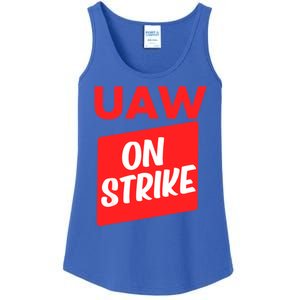 UAW Strike Red United Auto Workers Picket Sign Ladies Essential Tank