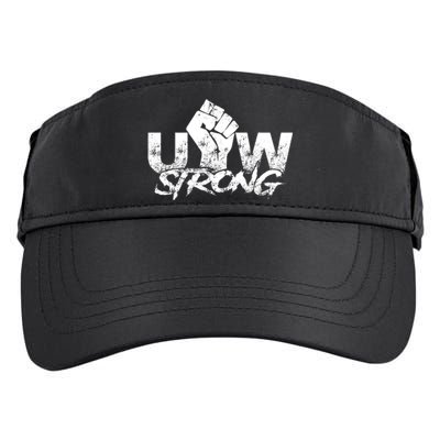 UAW Strike Red United Auto Workers Union UAW Strong Adult Drive Performance Visor