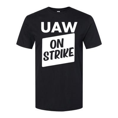 UAW Strike Red United Auto Workers Picket Sign Softstyle® CVC T-Shirt