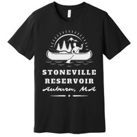 Upper Stoneville Reservoir Auburn Massachusetts Canoe Sunny Premium T-Shirt