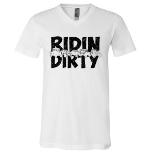 Utv Sxs Rider Riding Dirty Atv Offroad Riding Sxs Life V-Neck T-Shirt