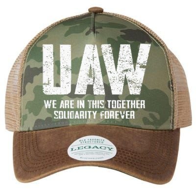 UAW Strike Red United Auto Workers Union UAW Strong Legacy Tie Dye Trucker Hat