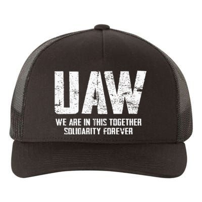 UAW Strike Red United Auto Workers Union UAW Strong Yupoong Adult 5-Panel Trucker Hat