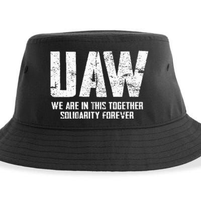 UAW Strike Red United Auto Workers Union UAW Strong Sustainable Bucket Hat