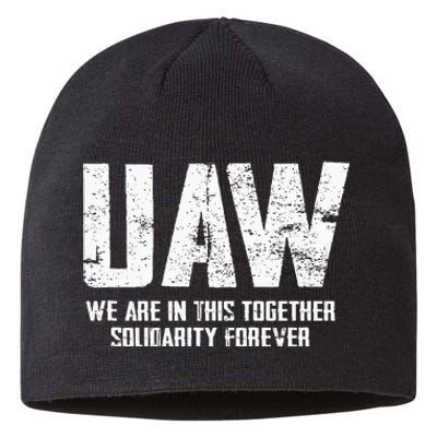 UAW Strike Red United Auto Workers Union UAW Strong Sustainable Beanie