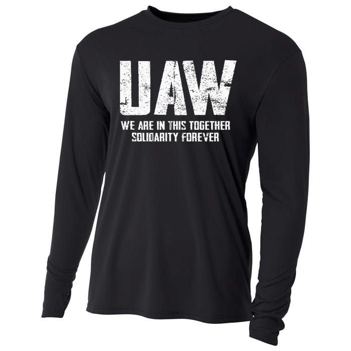 UAW Strike Red United Auto Workers Union UAW Strong Cooling Performance Long Sleeve Crew